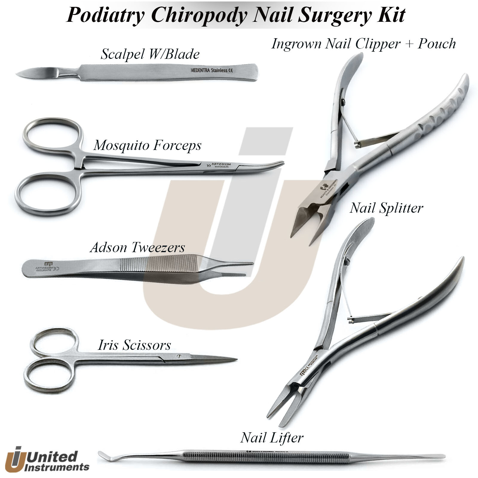 Toenail Clipper Nail Removal Podiatry Instruments Ingrown Nails Treatment Tools
