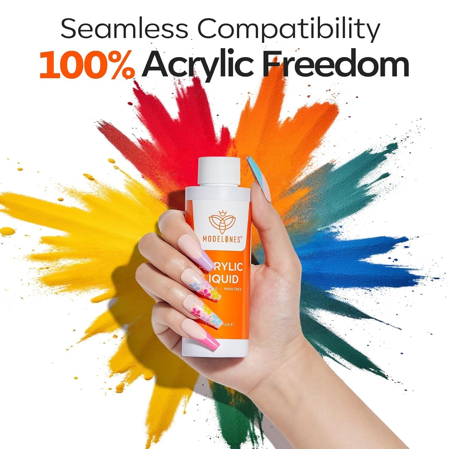 4oz MMA-Free Acrylic Nail Liquid – Non-Yellowing Formula for Salon Results