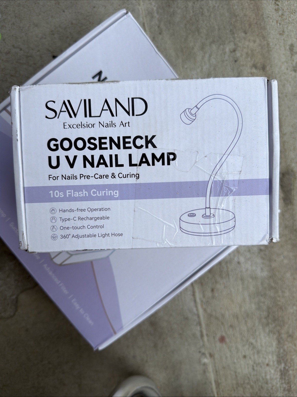 SAVILAND Nail Dust Collector With Lamp, UV/LED nail Lamp, Gooseneck UV Nail Lamp