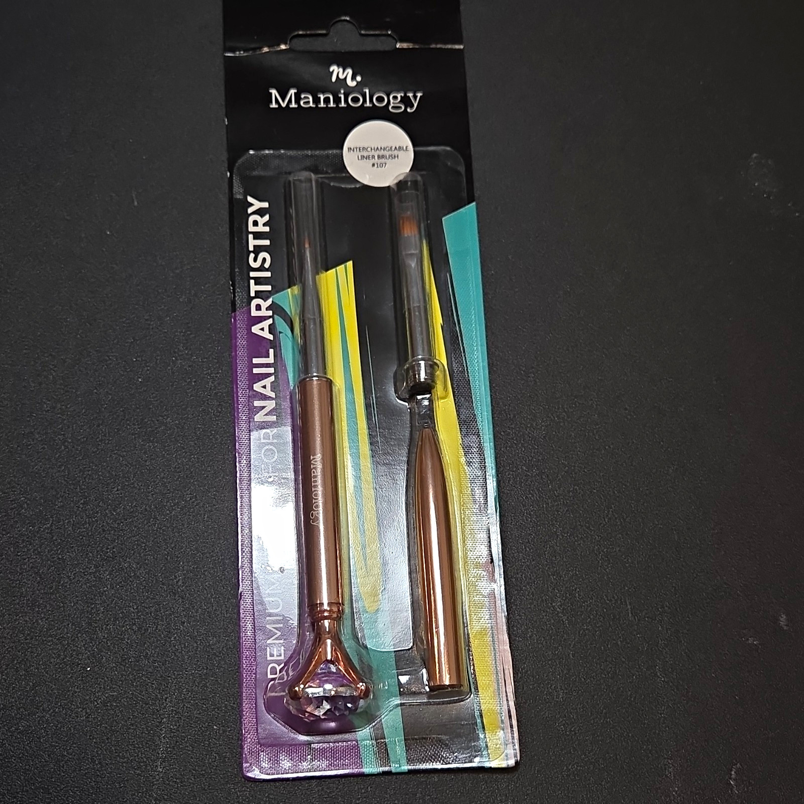 Maniology Interchangeable Liner Nail Art Brush #107 Tool-052, New