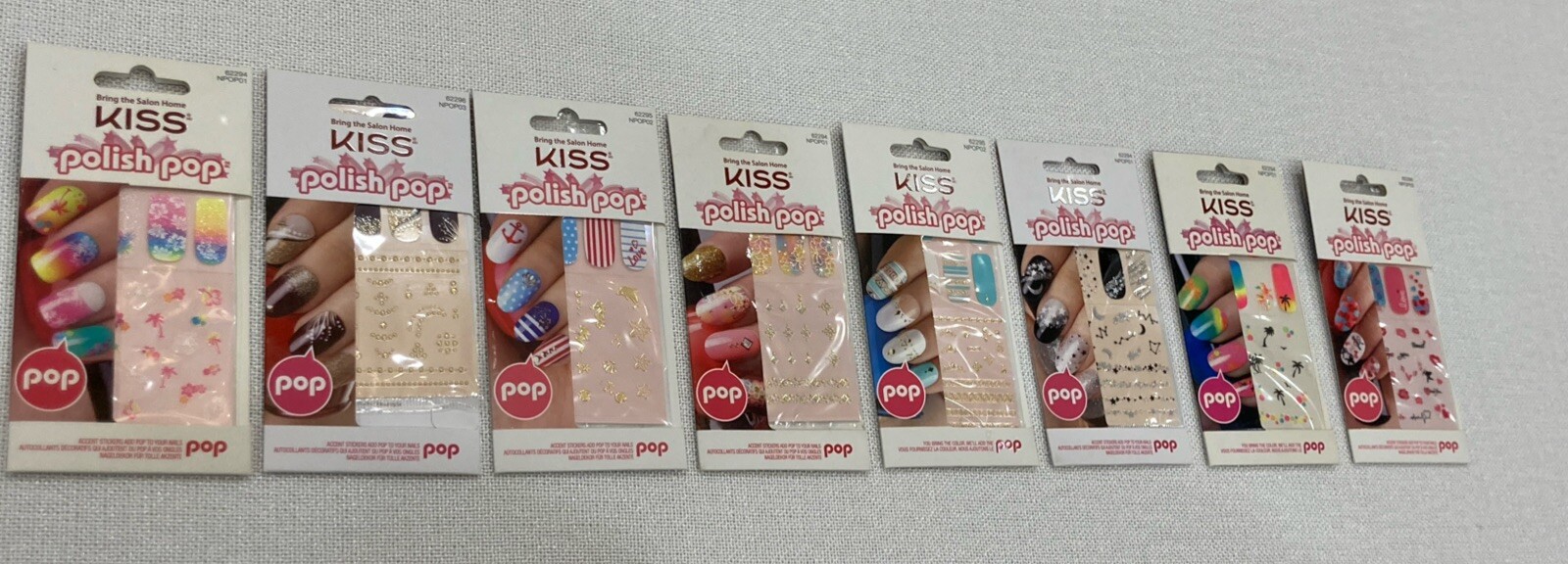 Kiss Polish Pop Nail Art Stickers 62295 Tribal & Nautical Design Mixed 8 Packs