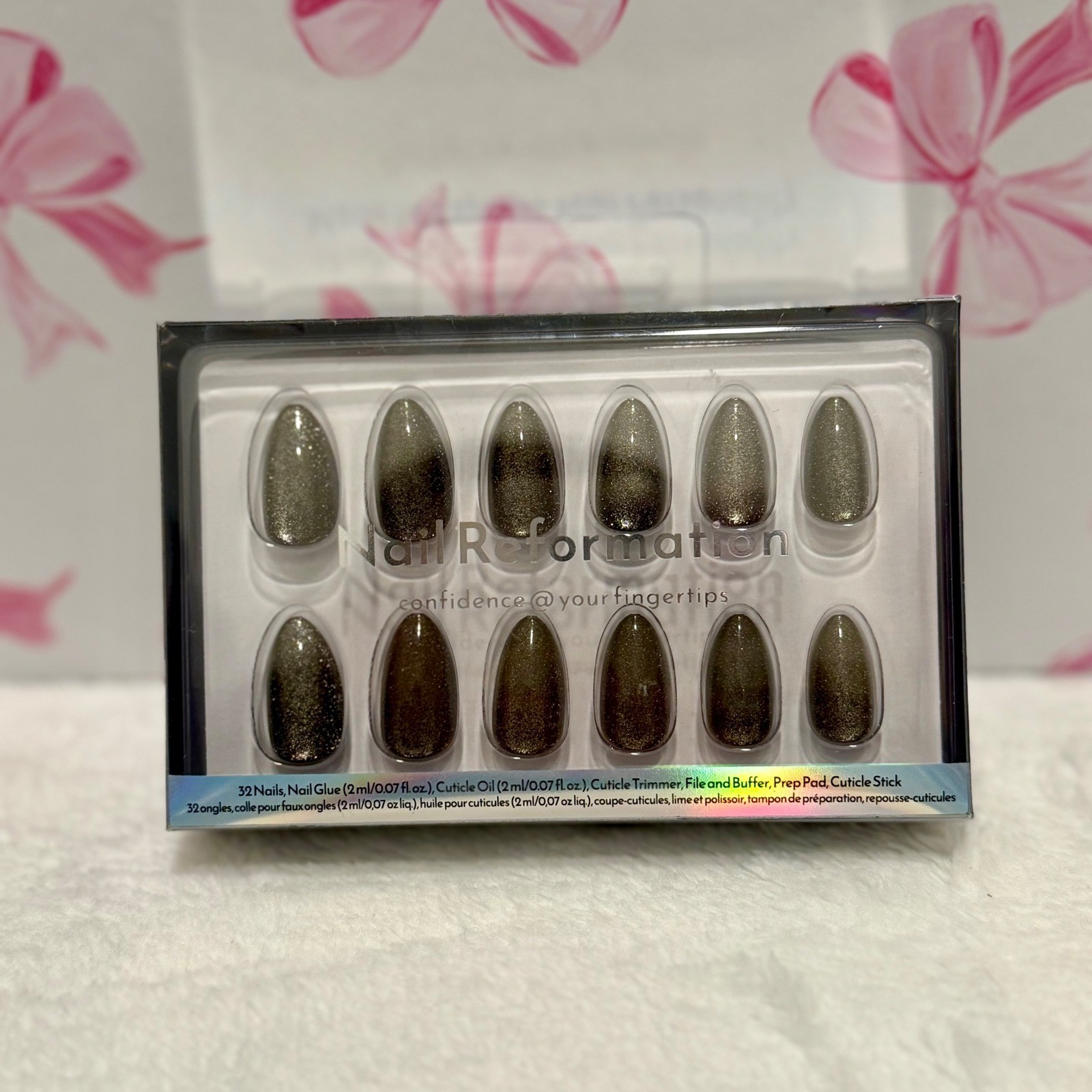 Nail Reformation Confidence at Your Fingertips 32 Piece Press On Nails Glitter