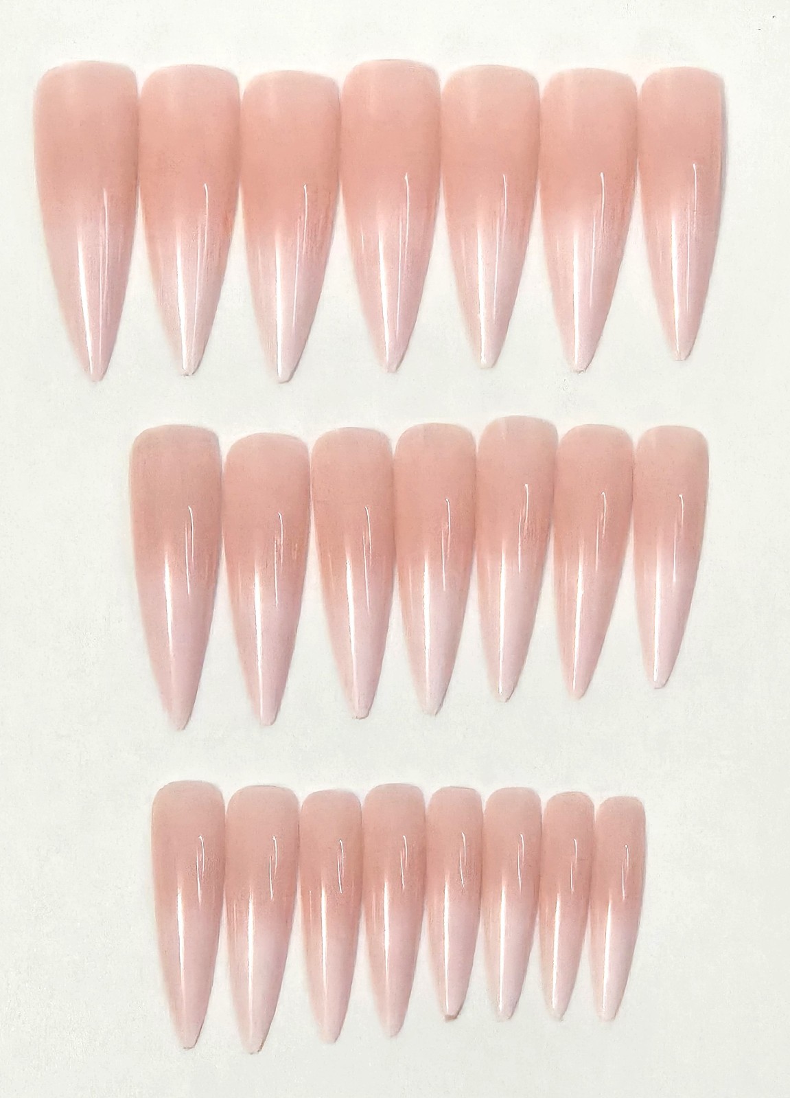 French & Ombre Press On Nails White Pink Nails Gel Multi Shapes 20–24Pc Prepkit