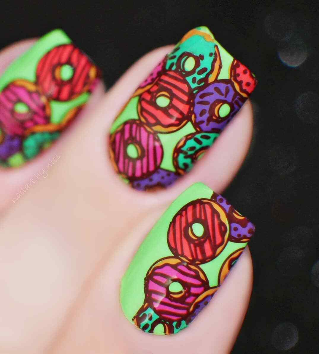 B064 Wakey Wakey, Eggs and Bakey Stamping Plate For Stamped Nail Art Design