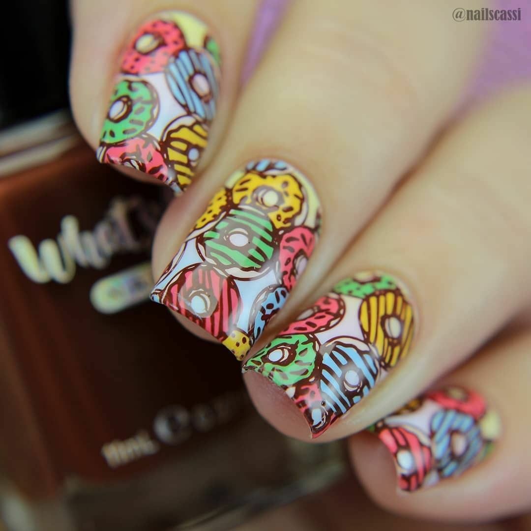 B064 Wakey Wakey, Eggs and Bakey Stamping Plate For Stamped Nail Art Design