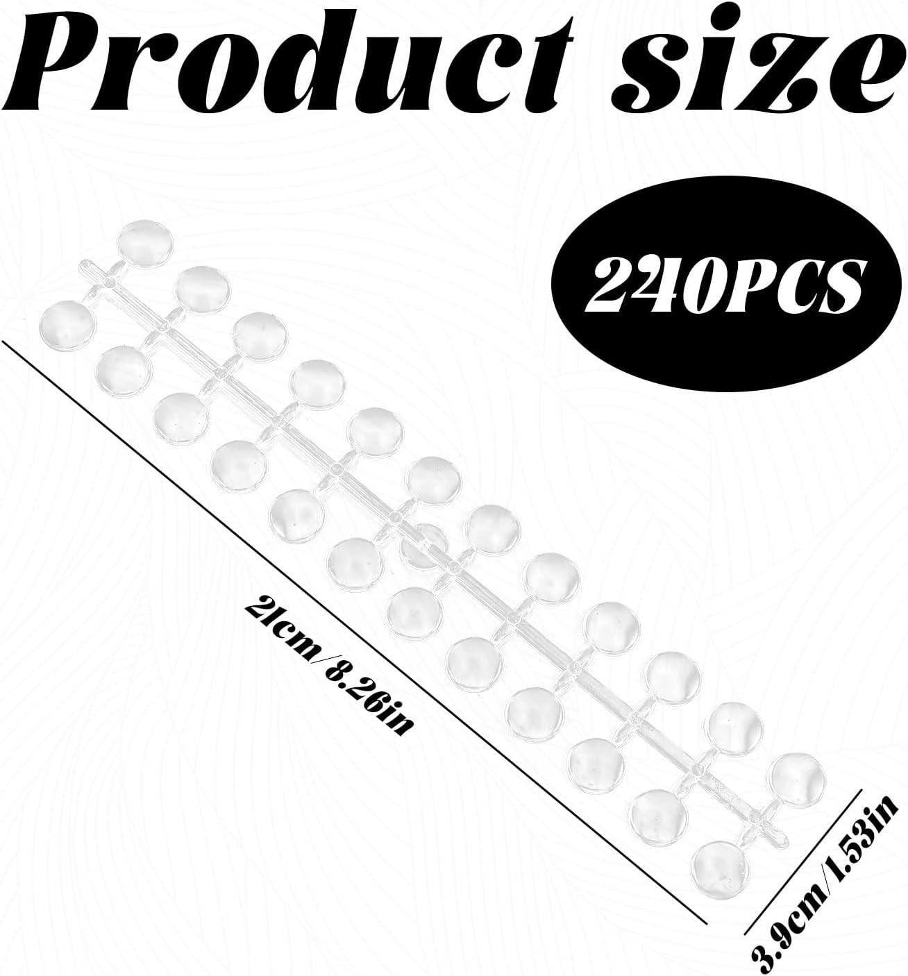 Nail Colour Display, 240 Pcs Clear Nail Swatches, round Nail Art Color Display C