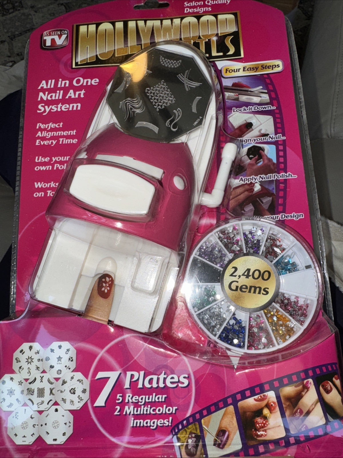 Brand New Inventel Hollywood Nails All In One Nail Art System Kit As Seen On TV