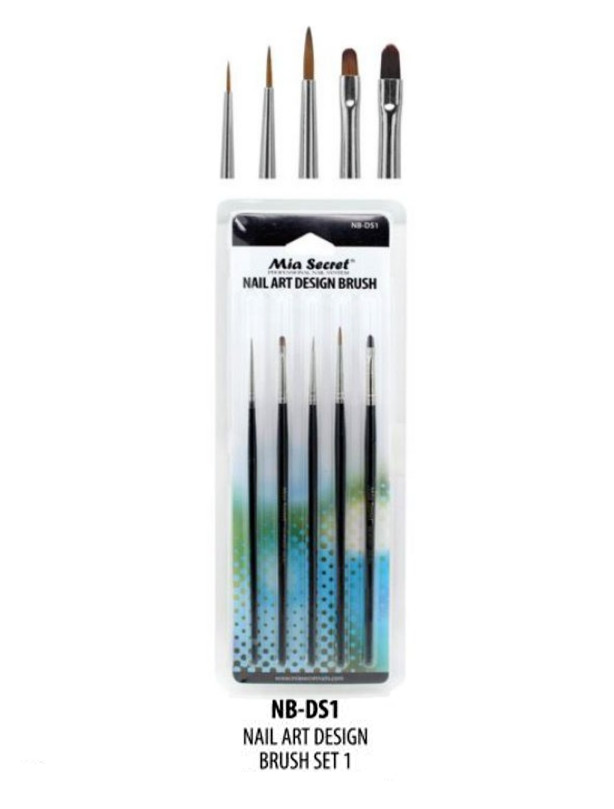 MIA SECRET -NAIL ART DESIGN BRUSH SET 5PCS
