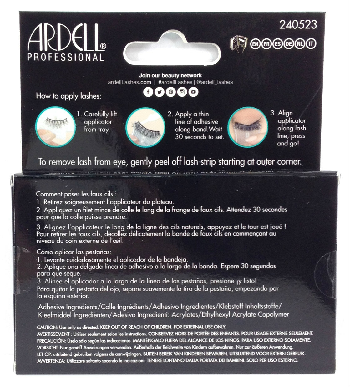 ARDELL – Press On Lash 109 Black – Self-Adhesive