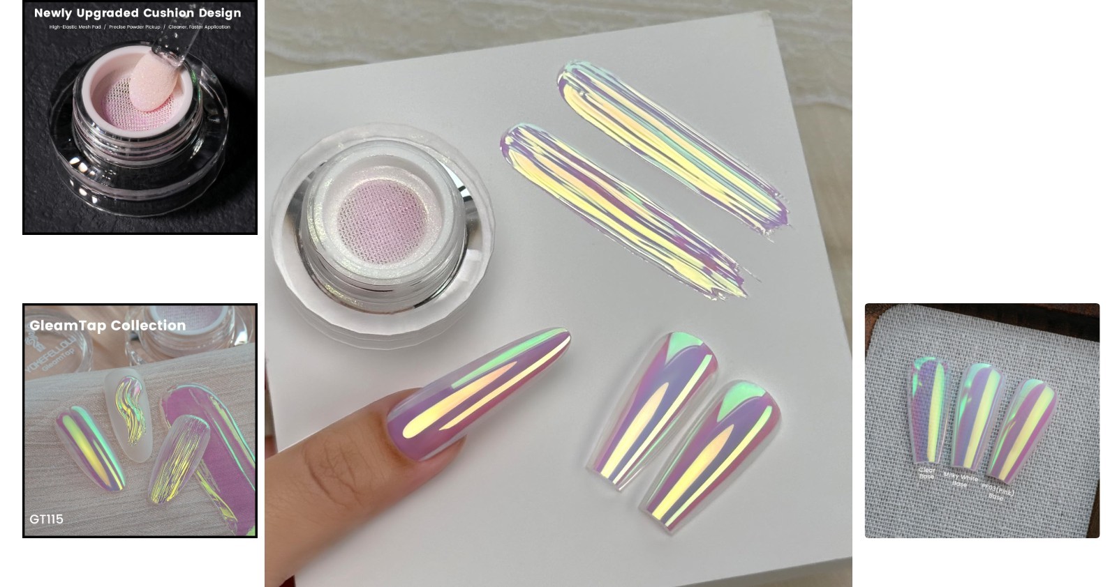 GleamTap Nail Powder 15g – Easy Application Aurora Chrome for Stunning Manicures