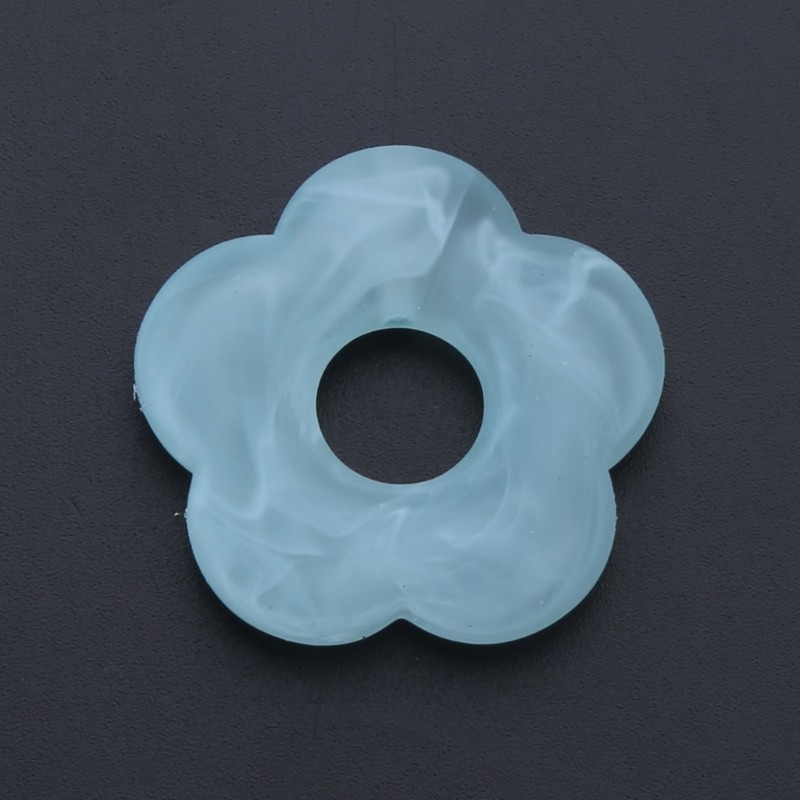 Acrylic Pendants Hollow Five Petal Matte Flower Bead Charm Ornament Easy to Use