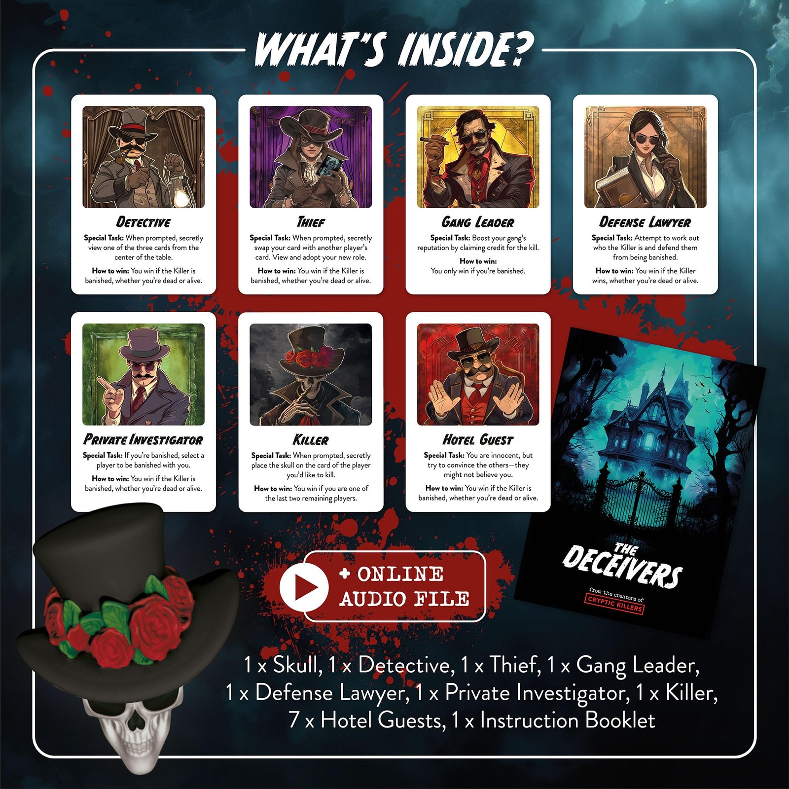 The Deceivers – Murder Mystery Party 4.52 inches x 5.59 x 0.1
