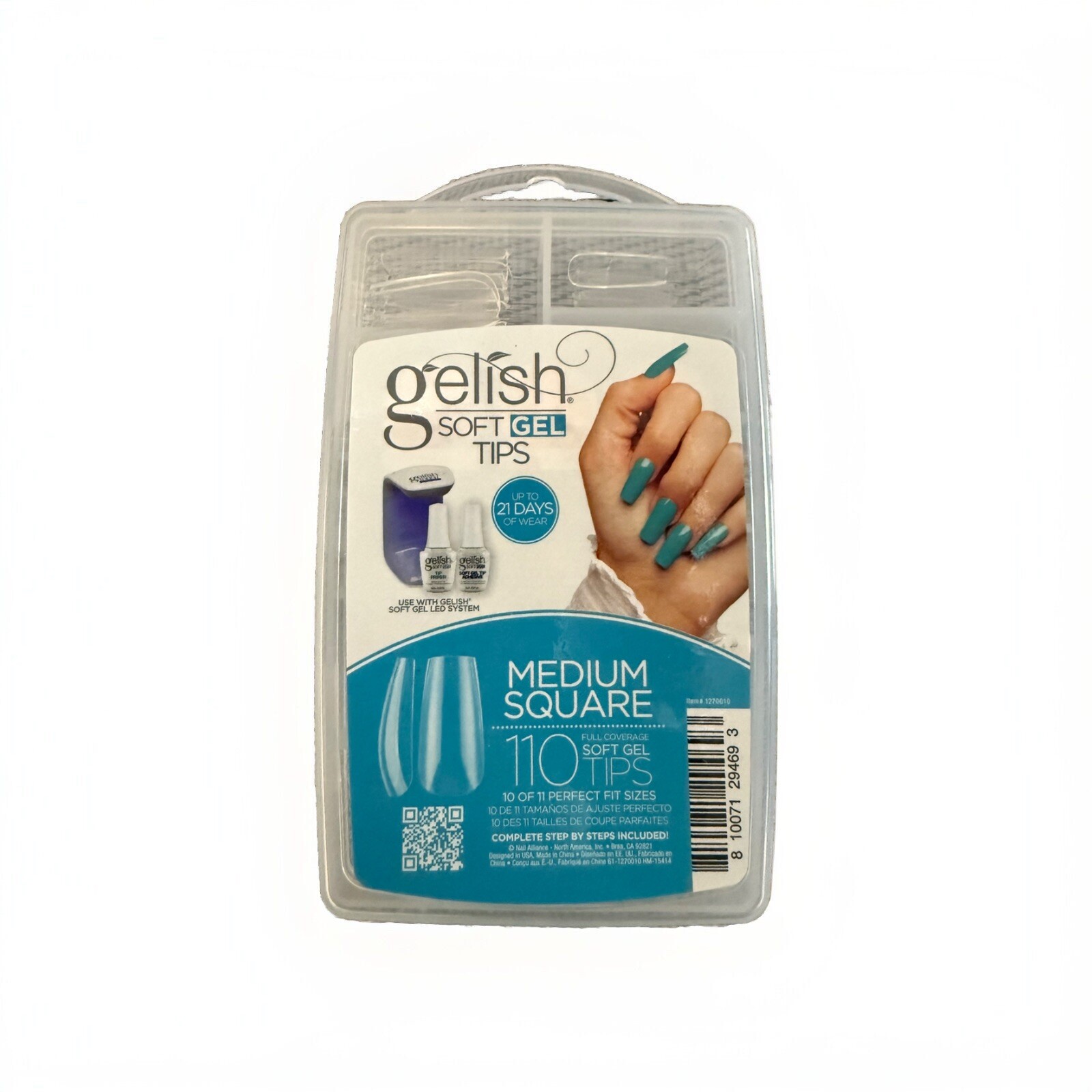Gelish Soft Gel Tips Medium Square | 110 Soft Gel Tips