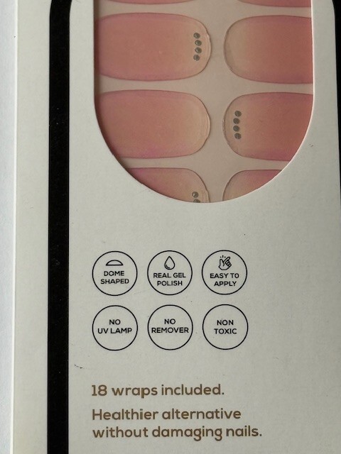 lauren b. Nail Couture Wraps Gel Manicure Soft Pink Gel Nail Wrap Free Ship