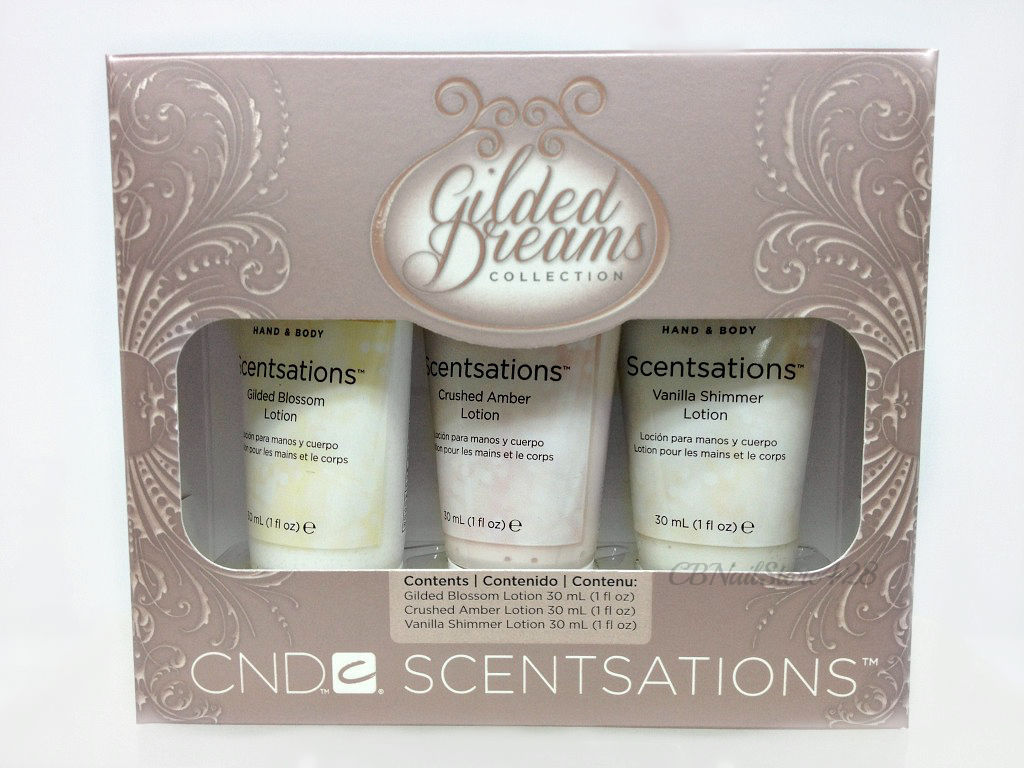 CND Scentsations Lotion – GILDED DREAMS Collection – 3 scents x 1oz/30ml #90679