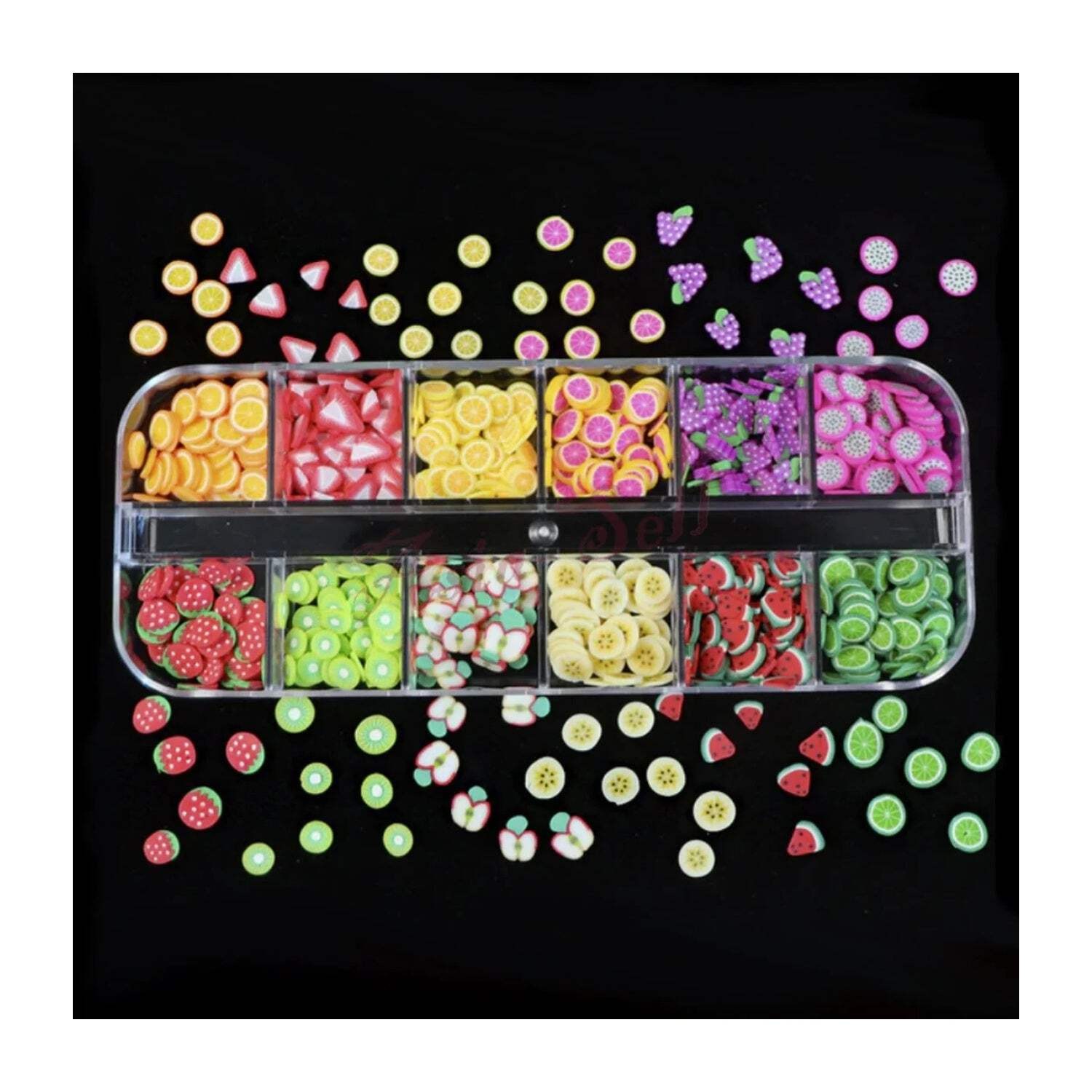 Holographic Nail Paillette Fruit Heart Butterfly Mirror Slices Nail Art Sequins