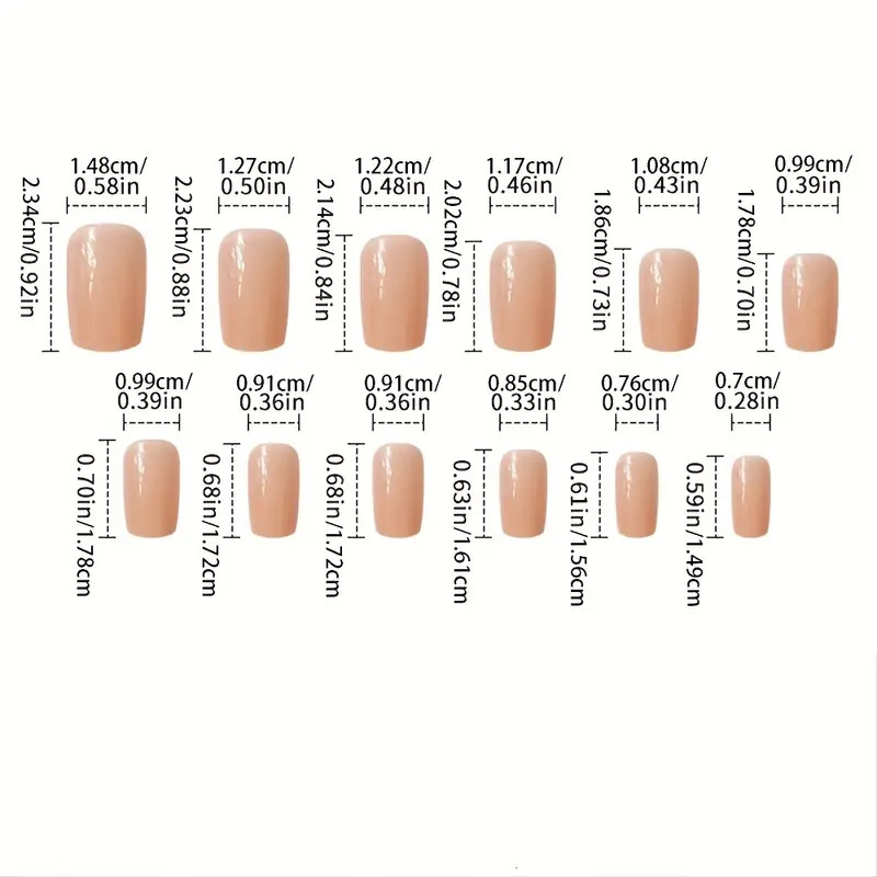Shiny Punk Style Metallic Golden Color Press On Nails Chrome Mirror Fake Nails