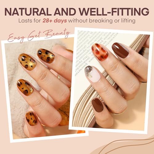 Round Nail Tips, 504Pcs Pre-shaped Short Nail Tips Oval Shape, 15 Short Oval