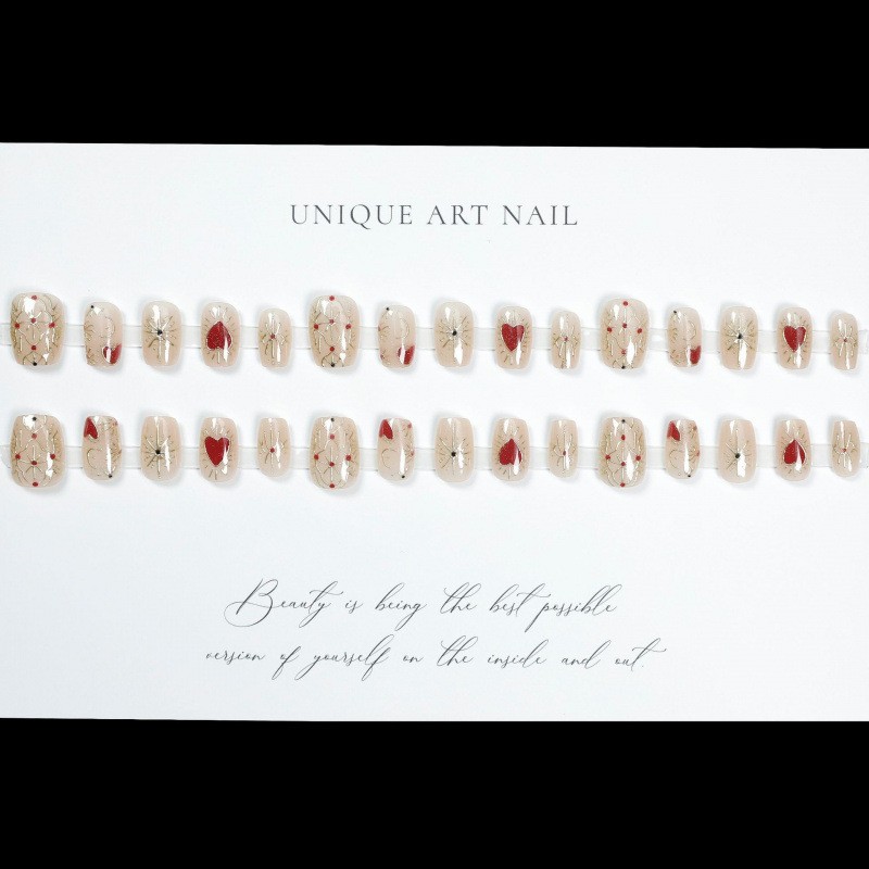 60 pieces of short square armor, ice cream, transparent rice white, nude colo