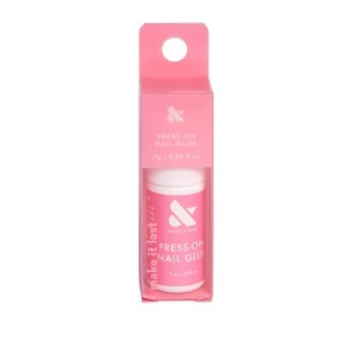 Olive & June Press On Nail Glue 0.24 fl oz Brush On Non-Toxic Manicure Adhesive
