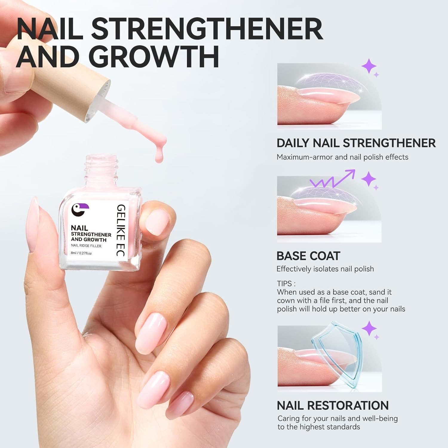 Gentle Nail Repair Gel – 8-in-1 Solution for Flawless Manicures & Healthy Growth