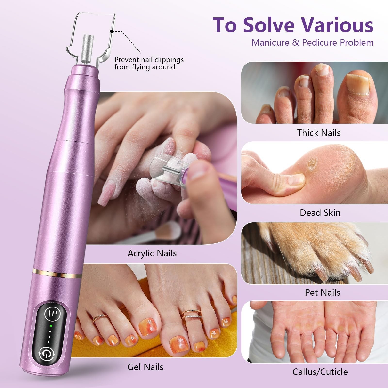 Cordless Nail Drill Electric Nail File Kit, Rechargeable Efile Set, Portable …
