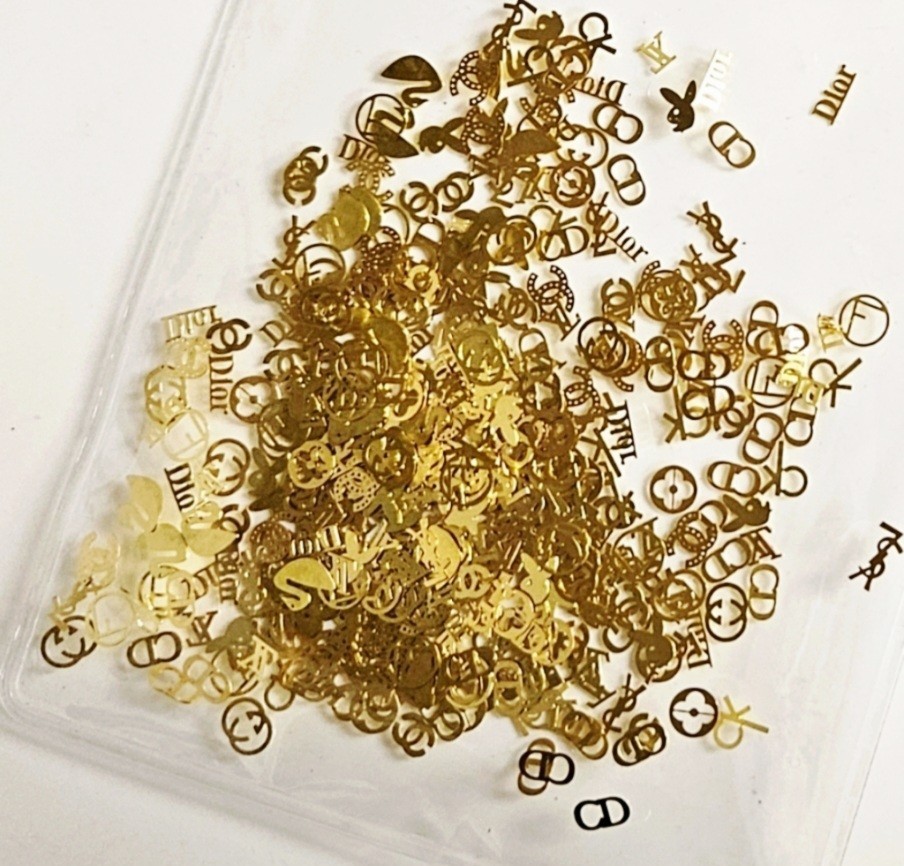 NWT NAIL ART DESIGN GOLD METAL NAIL FINDINGS: ULTIMATE MIX N°3!