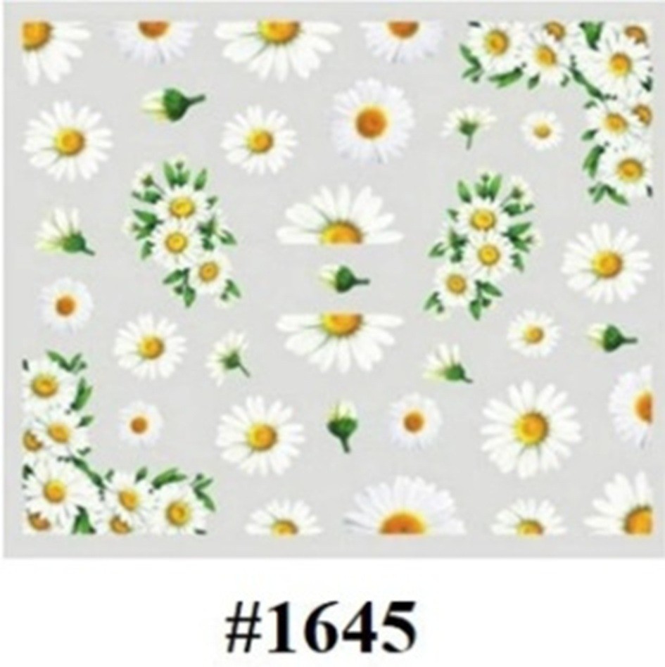 Daisy Flower Nail Art Stickers: Water Transfer Decals (Group 1)