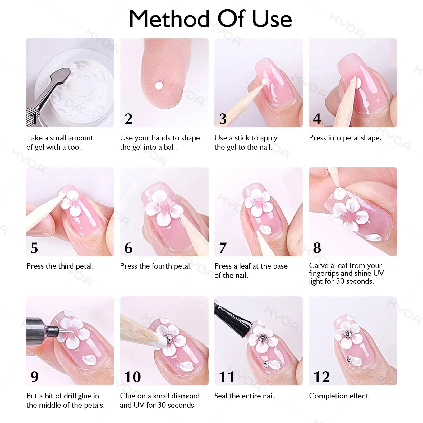 Ownest 12 Colors Sculpture Painting Nail Gel Set,3D Nail Carved Gel Sculpture…