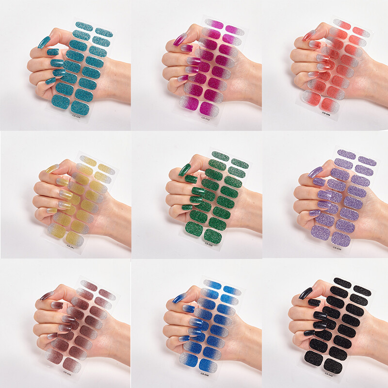 Nail Art Stickers Nail Stickers Scallion Powder Nail Stickers Nail Accessories