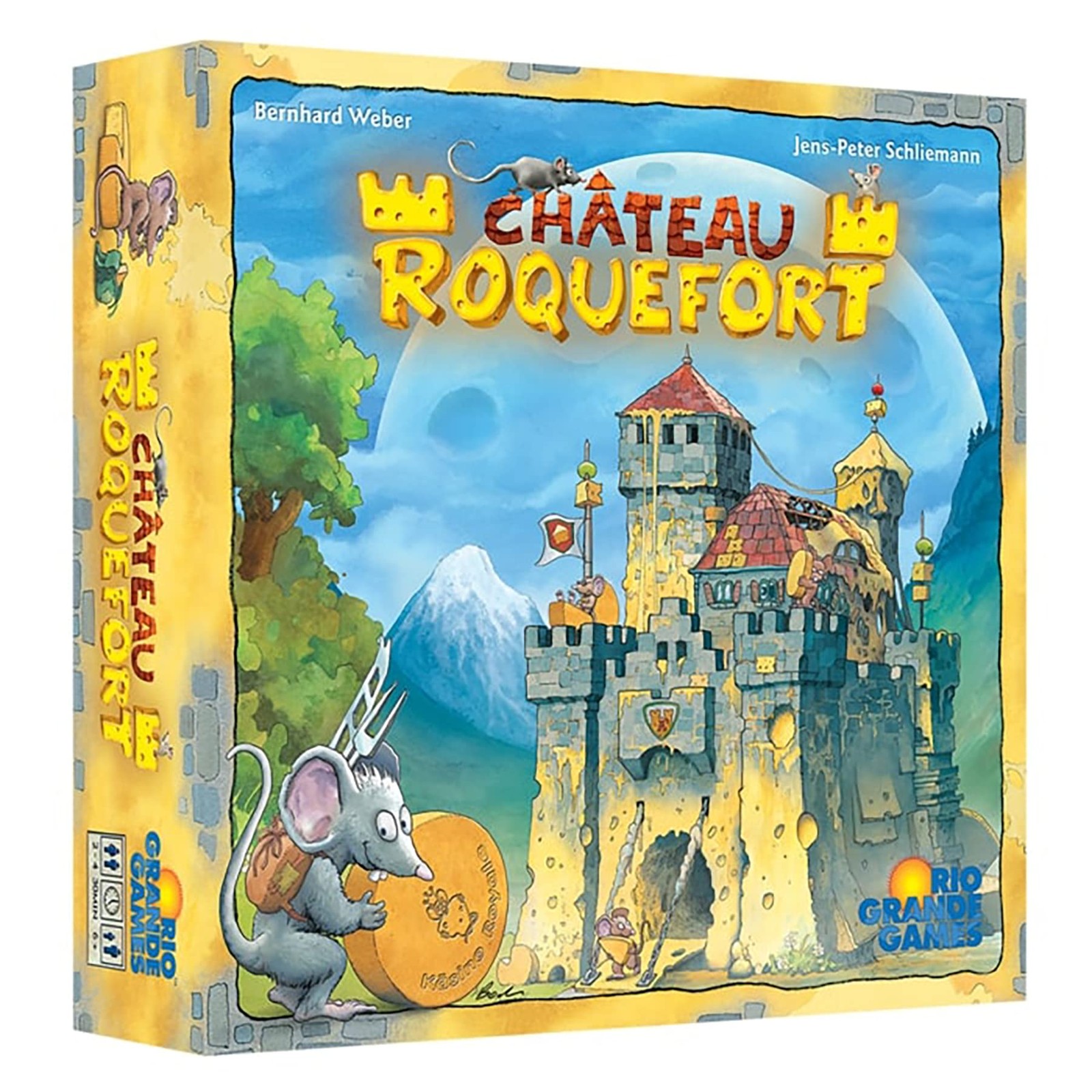 Rio Grande Games Château Roquefort Memory Board Game, Large, Blue and Yellow
