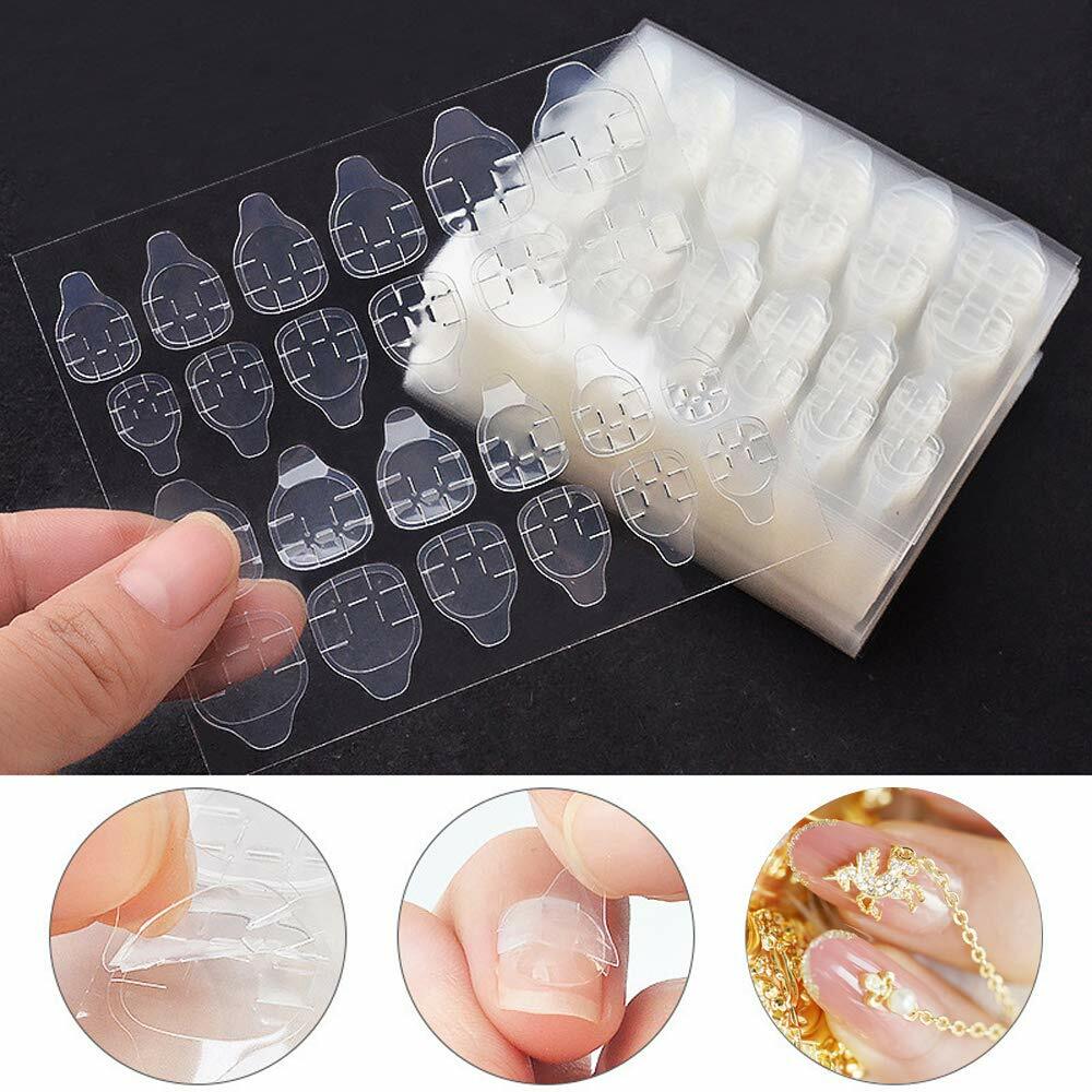 Double-Sided Nail Adhesive Tape – Clear Manicure Glue Stickers, Nail Art Tip Tab
