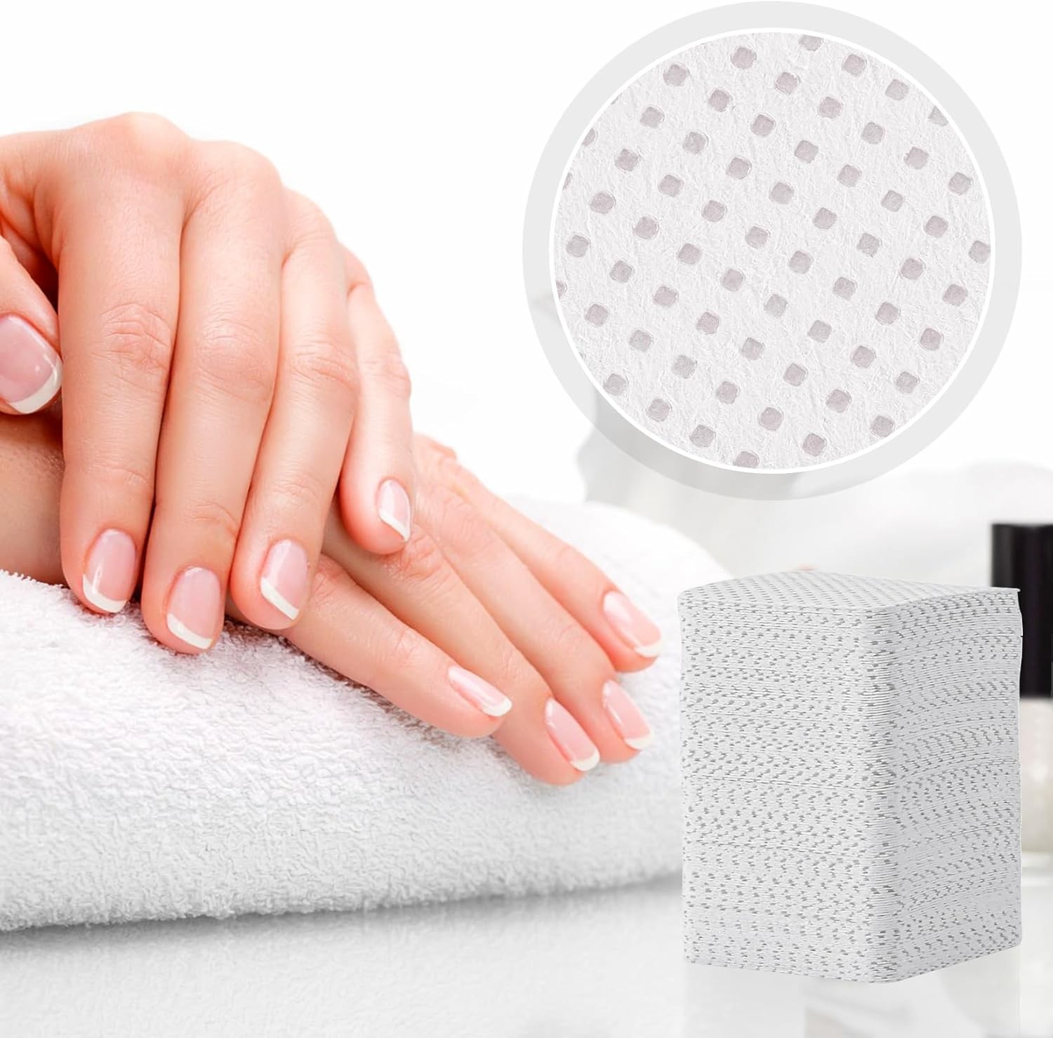 1200 Lint Nail Wipes – White Acetone Nail Polish Remover