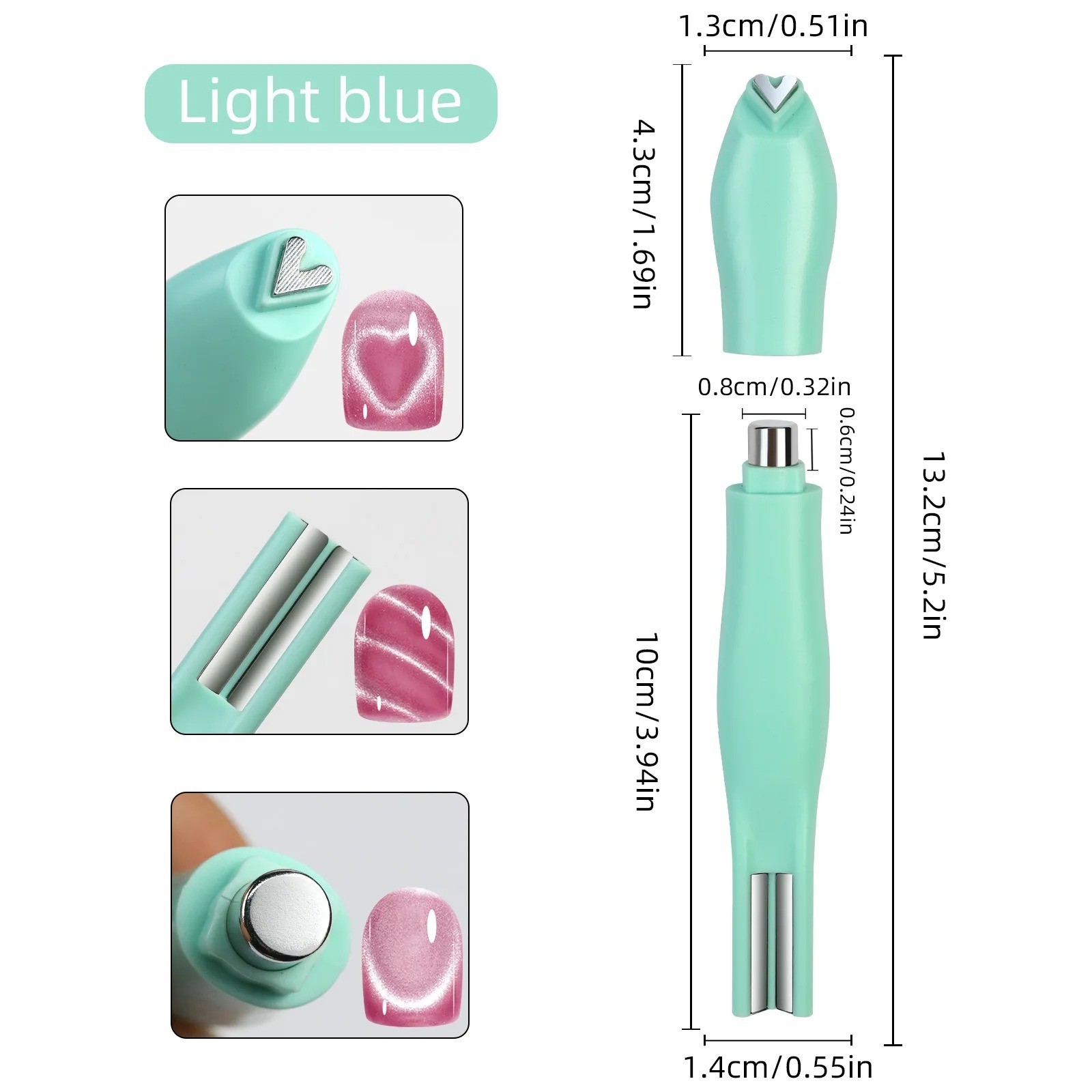Cat Eye Nail Magnet Kit, 3-In-1 Magnet for Gel Polish with Dual-Ended Pen