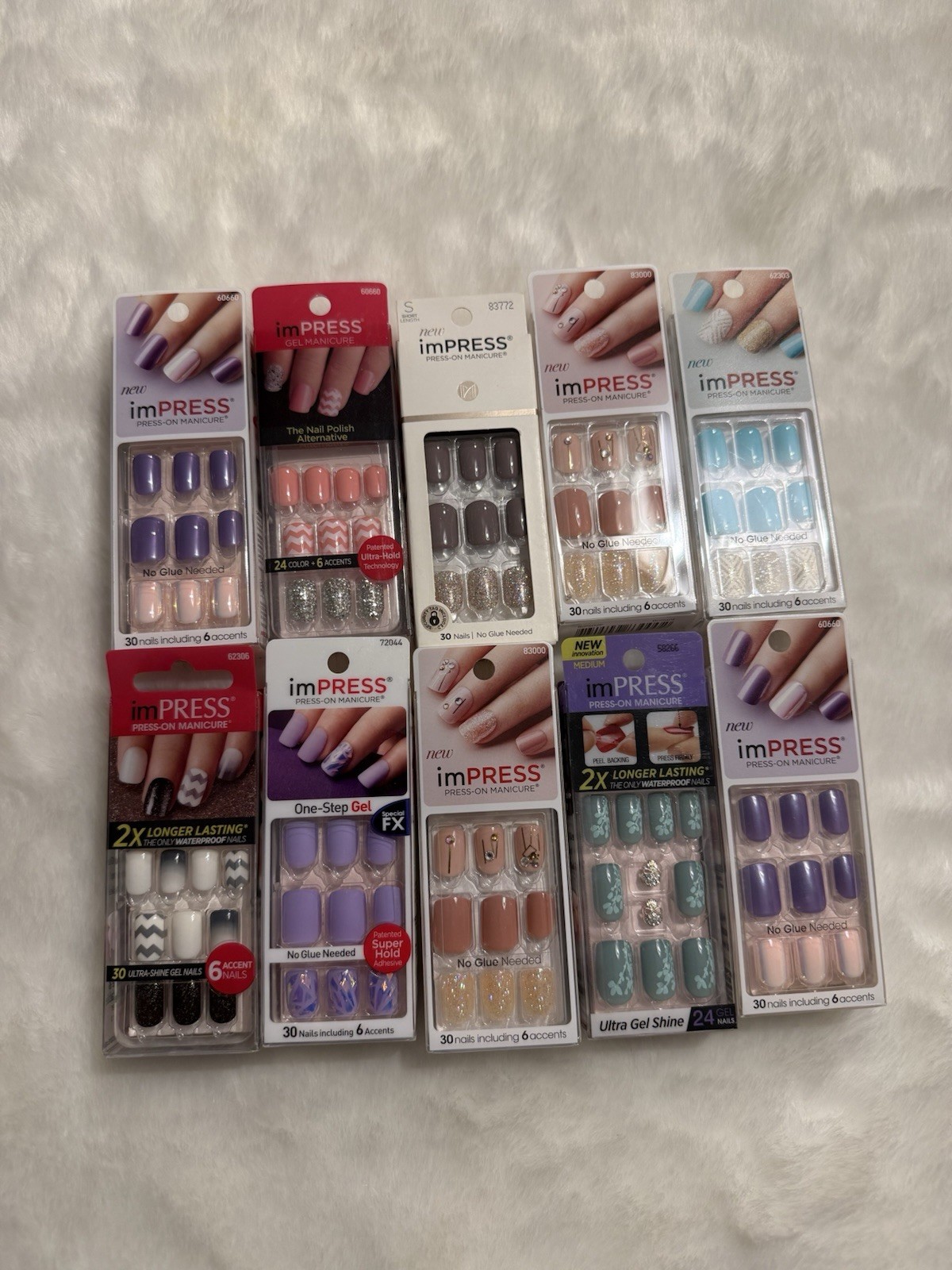 ( Lot Of 100 ) Kiss imPRESS Nails Mixed LOT**NEW DESIGNS****