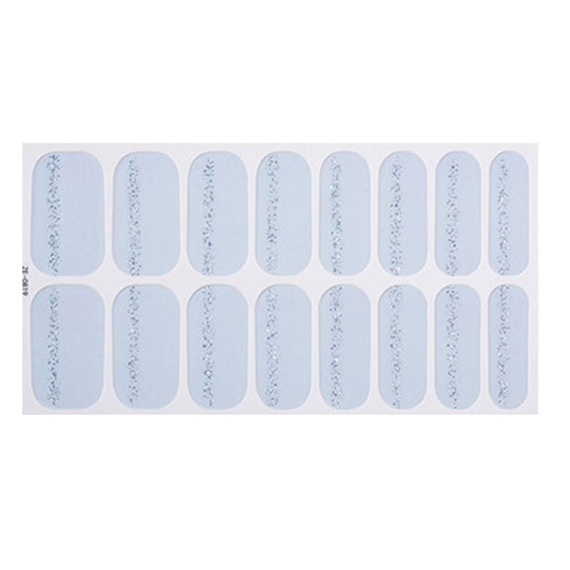 Flower Gels Nail Strips French Tip Nail Stickers Glittering Nails Polish Sticker