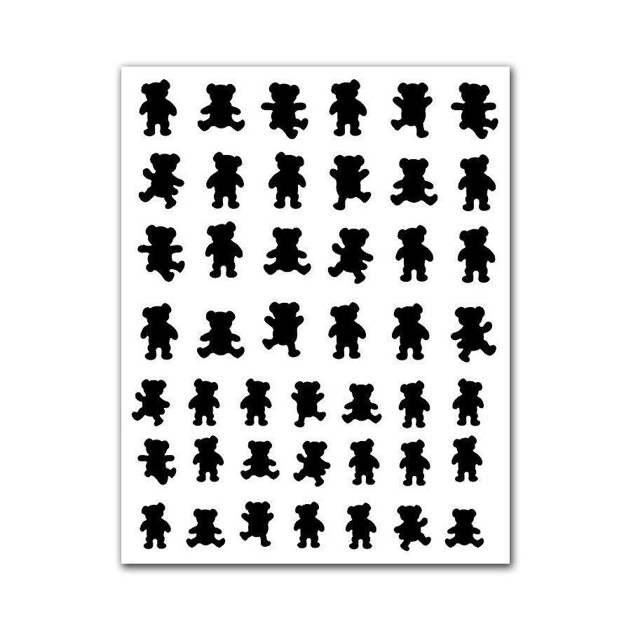 6Pcs Set Nail Art Airbrush Stencils, Spray Templates, Cute Hollow Nail Stickers