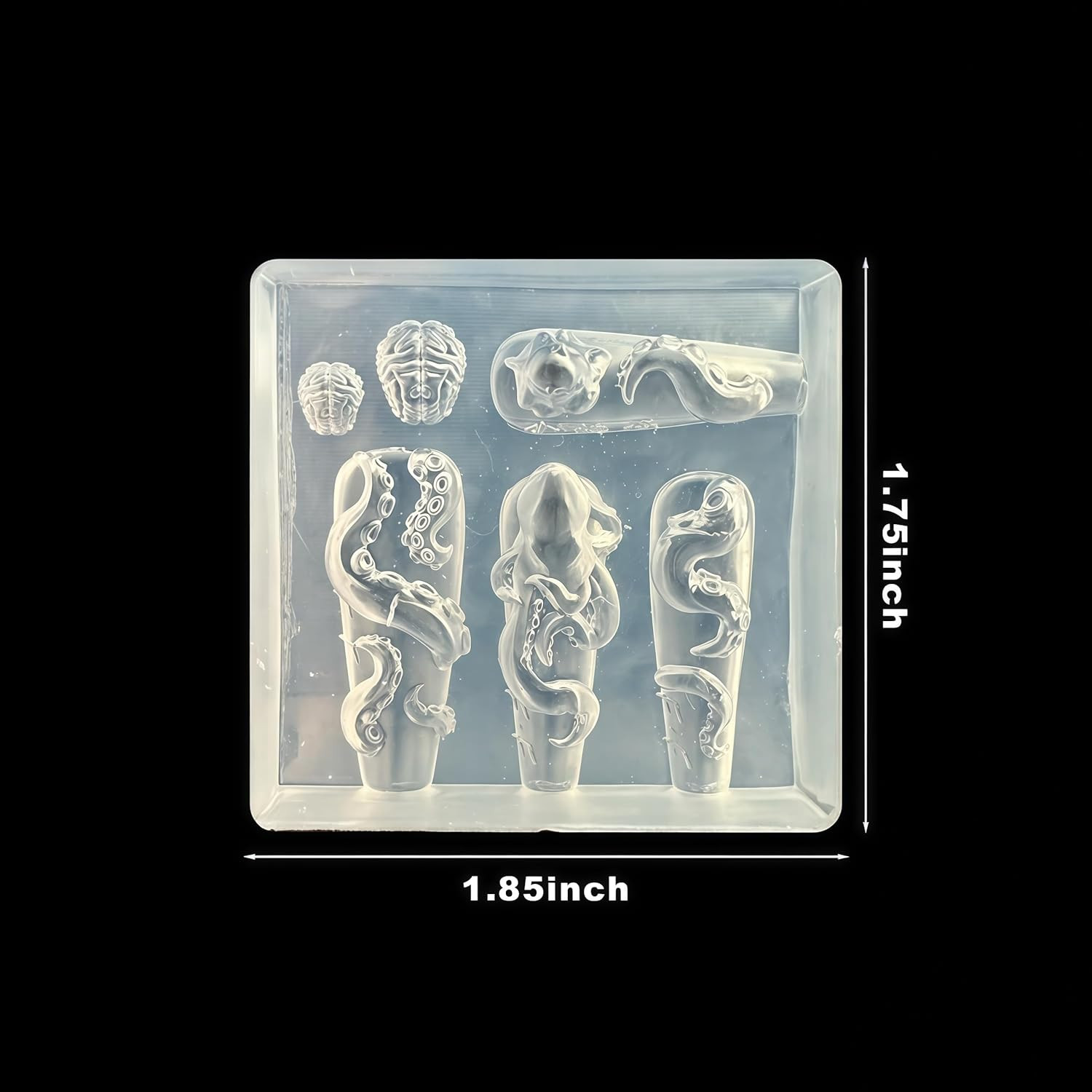 3D Octopus Nail Mold Multiple Shapes Octopuss Tentacles Silicone Nails Molds Acc