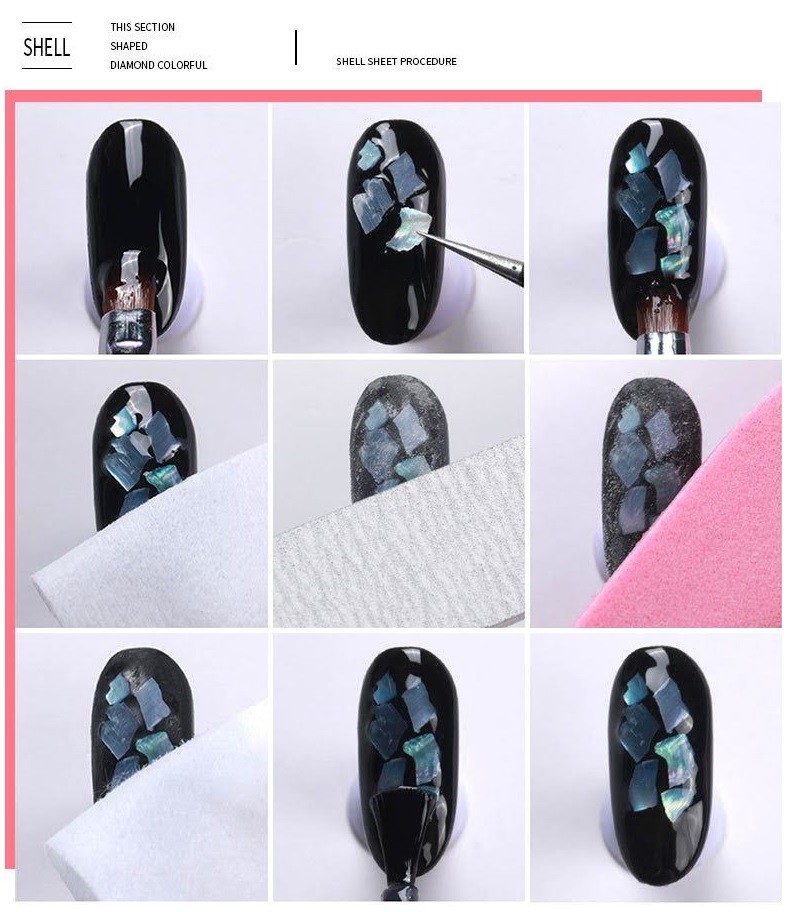 4g 3D Nail Art Sea Shell Flake Mermaid Abalone Sequins Powder Glitter Decoration