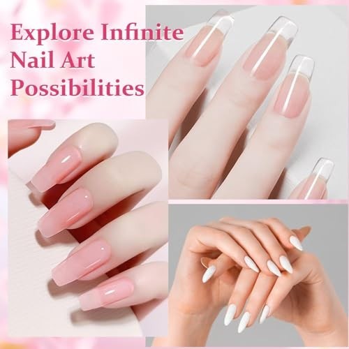Acrylic Nail Kit for Beginners – Monomer, 6 Glitter Colors, UV Lamp & Supplies