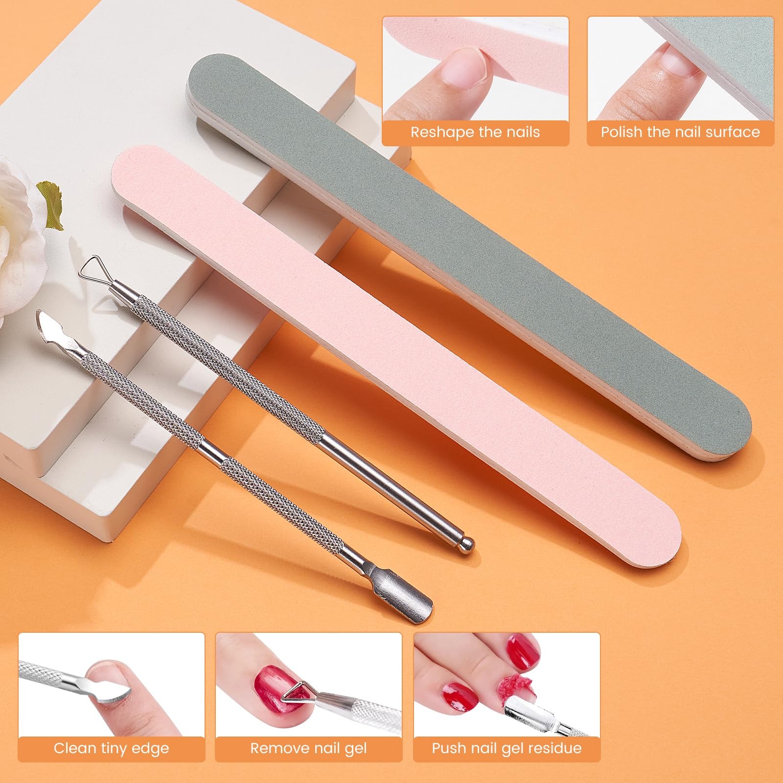 Dual Nail Soaking Bowl Acetone Proof: Soak Off Gel D2-White for most hands