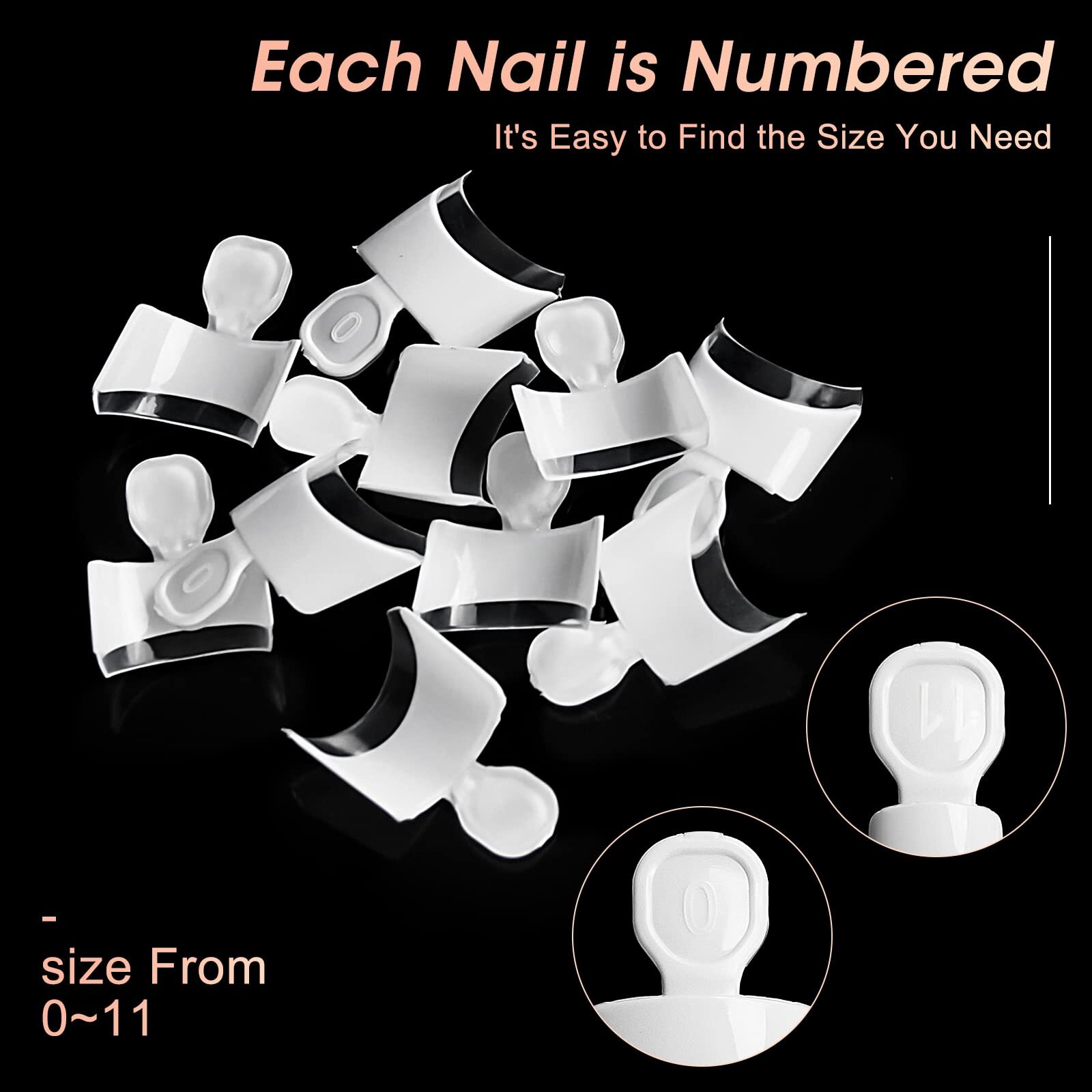 Short French Nail Tips120PCS Acrylic Short Nail Tips White French Fake Nail Tips