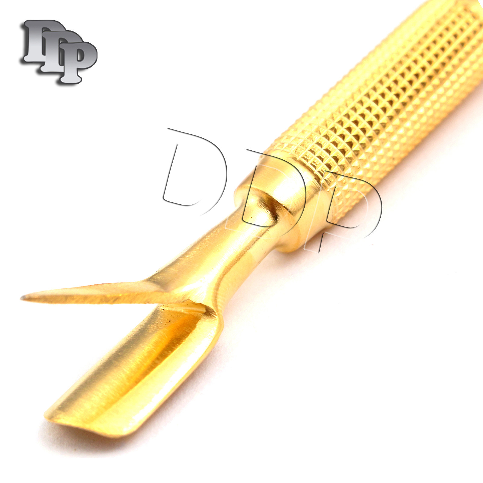 Nail Pinching Wand Cuticle Pusher Gold C-Curve Multifuncation Tool