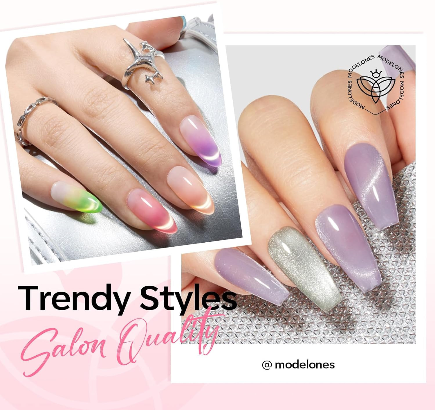 Gel Polish Cat Eye Magnet for Nails, 5 PCS Nail Magnet Tool Set for Cateye Gel