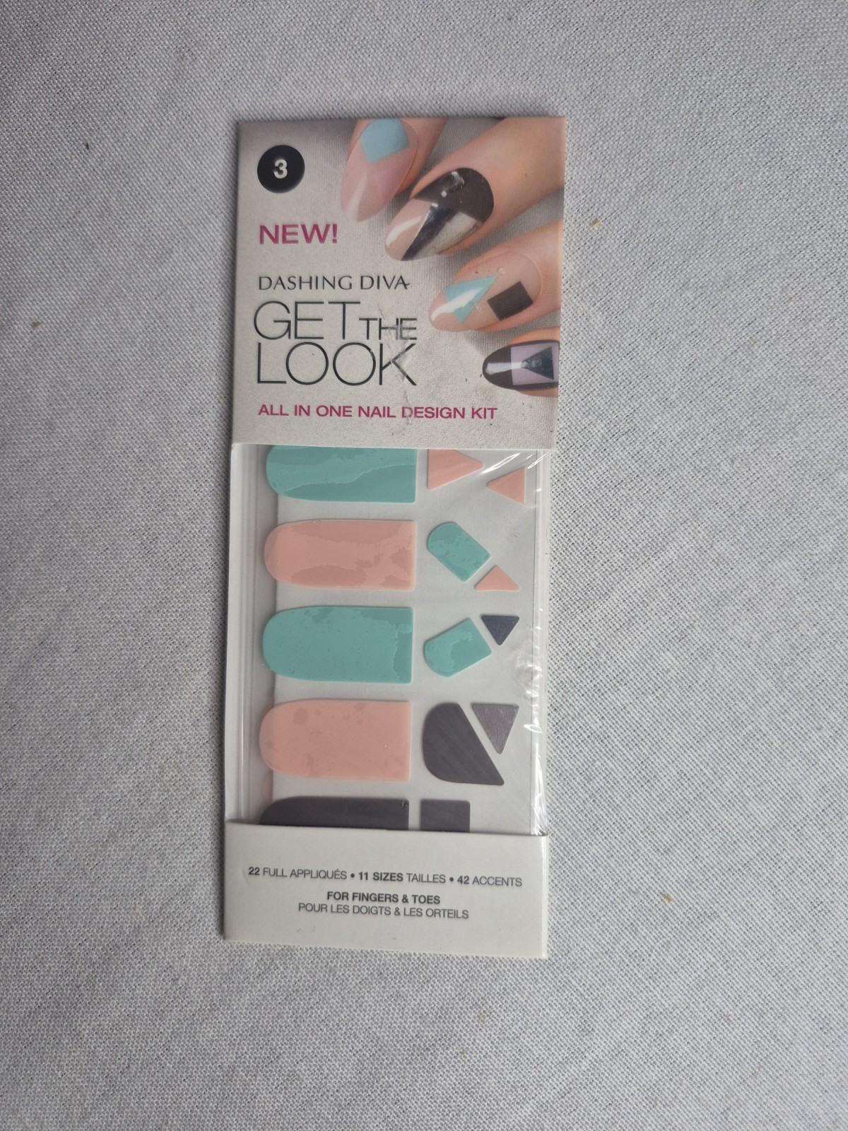Dashing Diva Get The Look All In One Nail Sticker Art Easy Manicure Aqua Pink