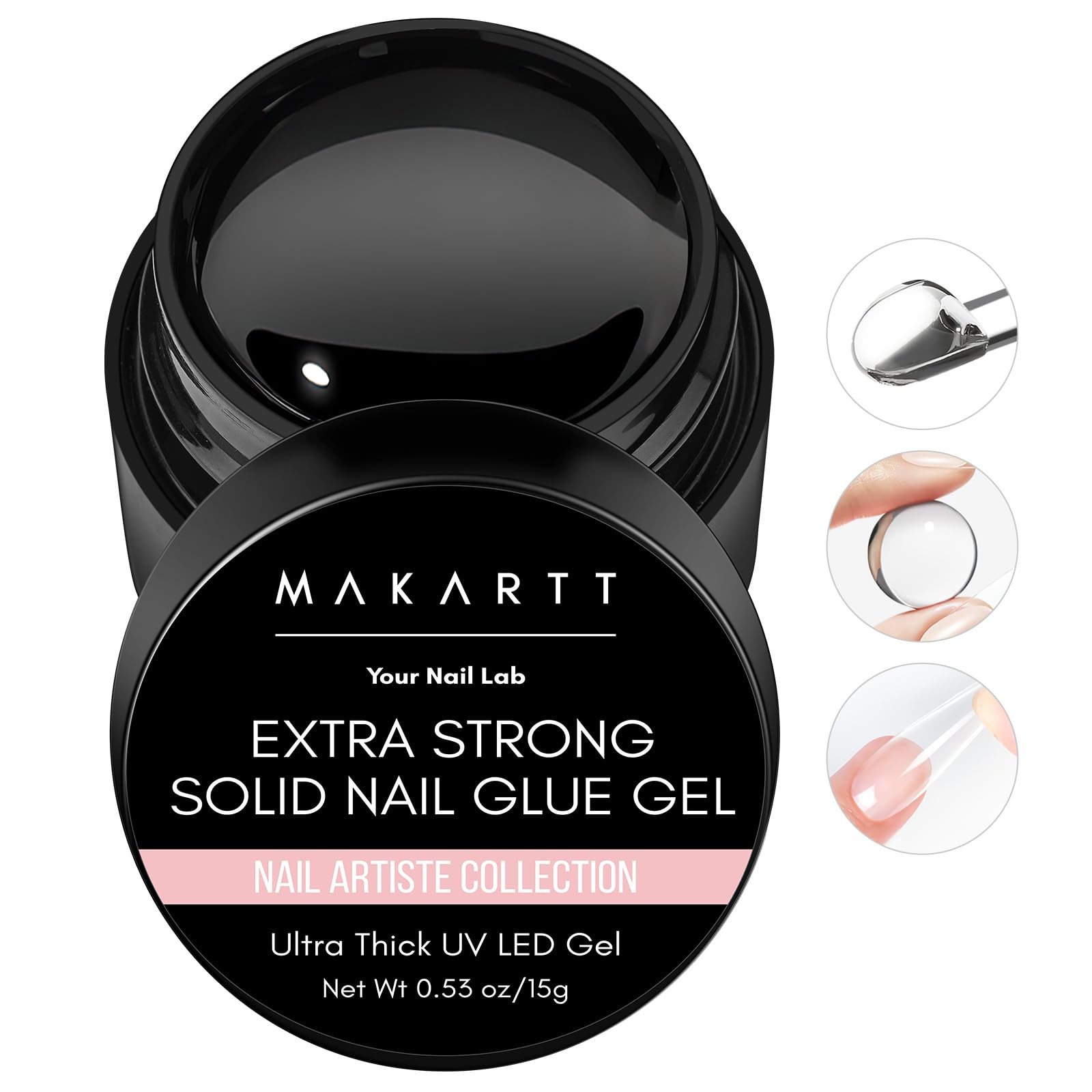 Makartt Solid Nail Glue Gel Extra Strong Gel Nail Glue for Press On Nails Fa…