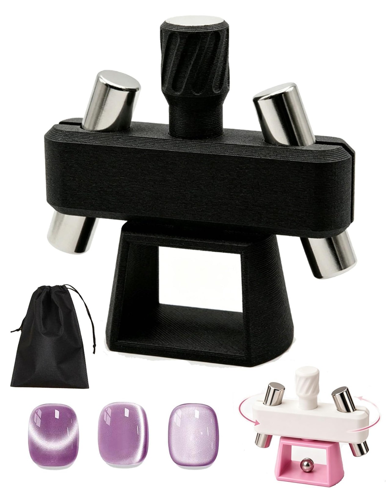 360° Glass Bead Cat Eye Magnet Tool, Automatic Cat Eye Magnet for Nails