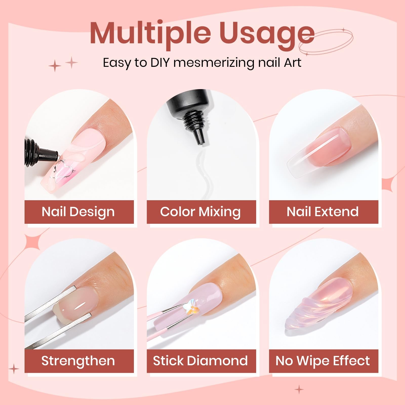 3D Nail Art Gel Clear Sculpting Gel for Nail Art Design DIY 3D Molding Gels for