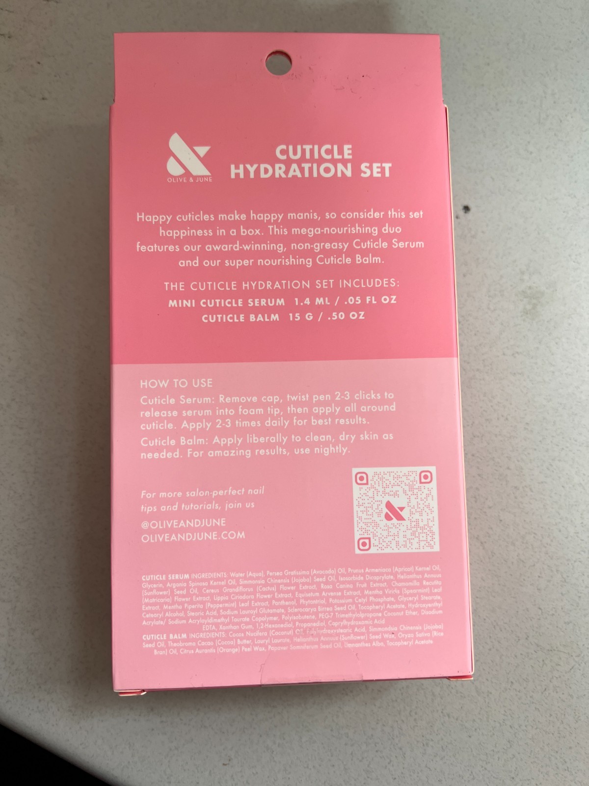 Olive & June Cuticle Hydration Set w/ Mini Cuticle Serum + Cuticle Balm