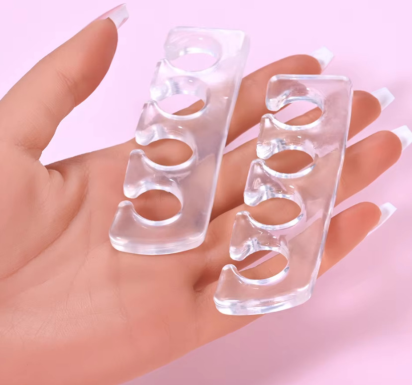 2Pcs Soft Silicone Finger Toe Separator Soft-Silicon Colorful Flexible Finger